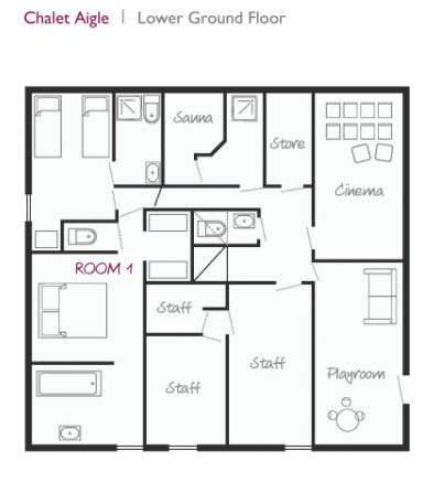 Chalet Aigle (Family) Les Menuires Floor Plan 3